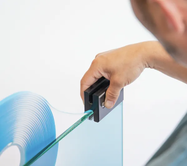 XtraColl® double-sided adhesive tape, passivated edge, Glass thickness 10-10.76mm, Width 7 mm